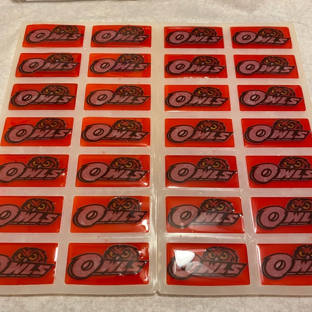 Resin Temple Dominoes, handmade